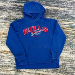 NFL Team Apparel Buffalo Bills Youth Medium Embroidered Hooded Sweatshirt
